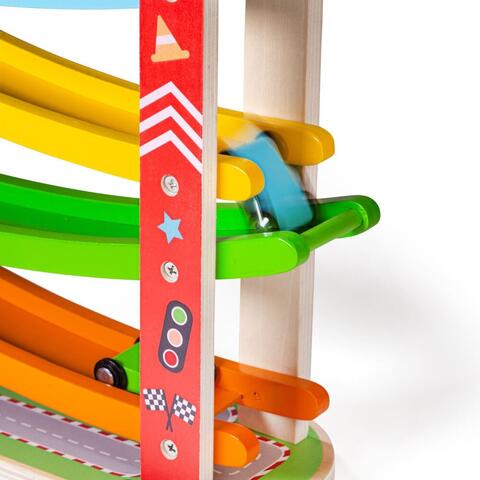 BIGJIGS Toys Rampa etajata - Cursa masinutelor