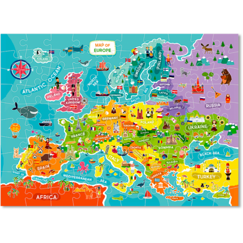 Dodo Puzzle - Descopera Europa (100 piese)