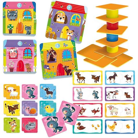 LISCIANI Joc de logica 4 in 1 - Animalute jucause