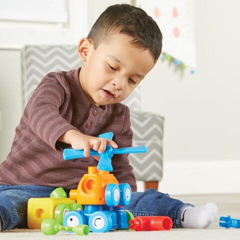 Learning Resources Hai sa construim - 1, 2, 3  Robotel colorat