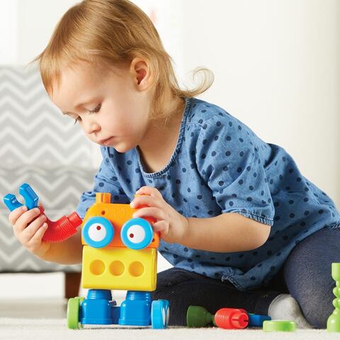Learning Resources Hai sa construim - 1, 2, 3  Robotel colorat