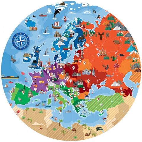 Sassi Cunoaste si exploreaza - Puzzle Europa (210 piese)