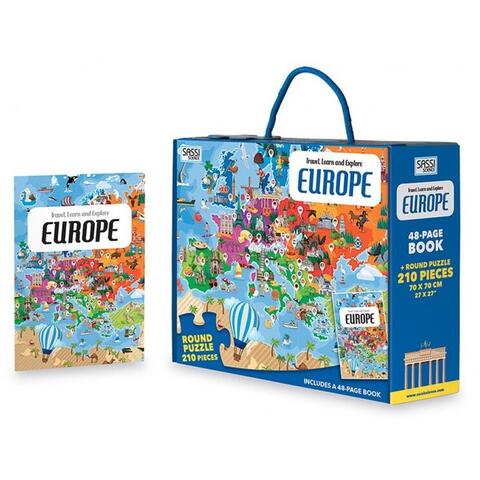 Sassi Cunoaste si exploreaza - Puzzle Europa (210 piese)