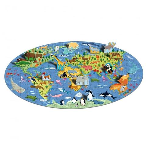 Sassi Cunoaste si exploreaza -  Puzzle Lumea animalelor (200 piese)