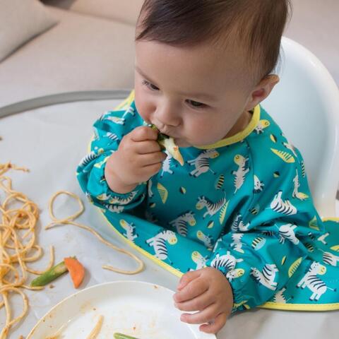 TIDY TOT Baveta cu maneci lungi - Zebre vesele