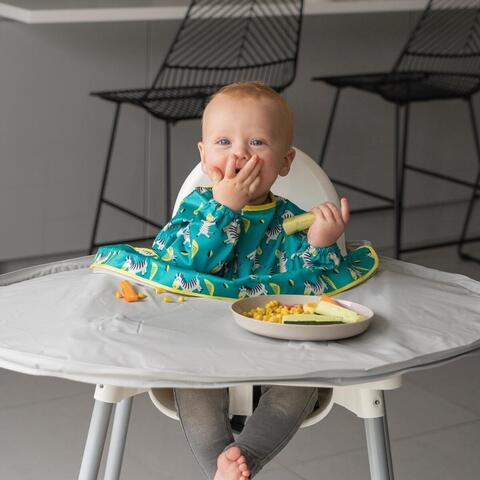 TIDY TOT Baveta cu maneci lungi - Zebre vesele