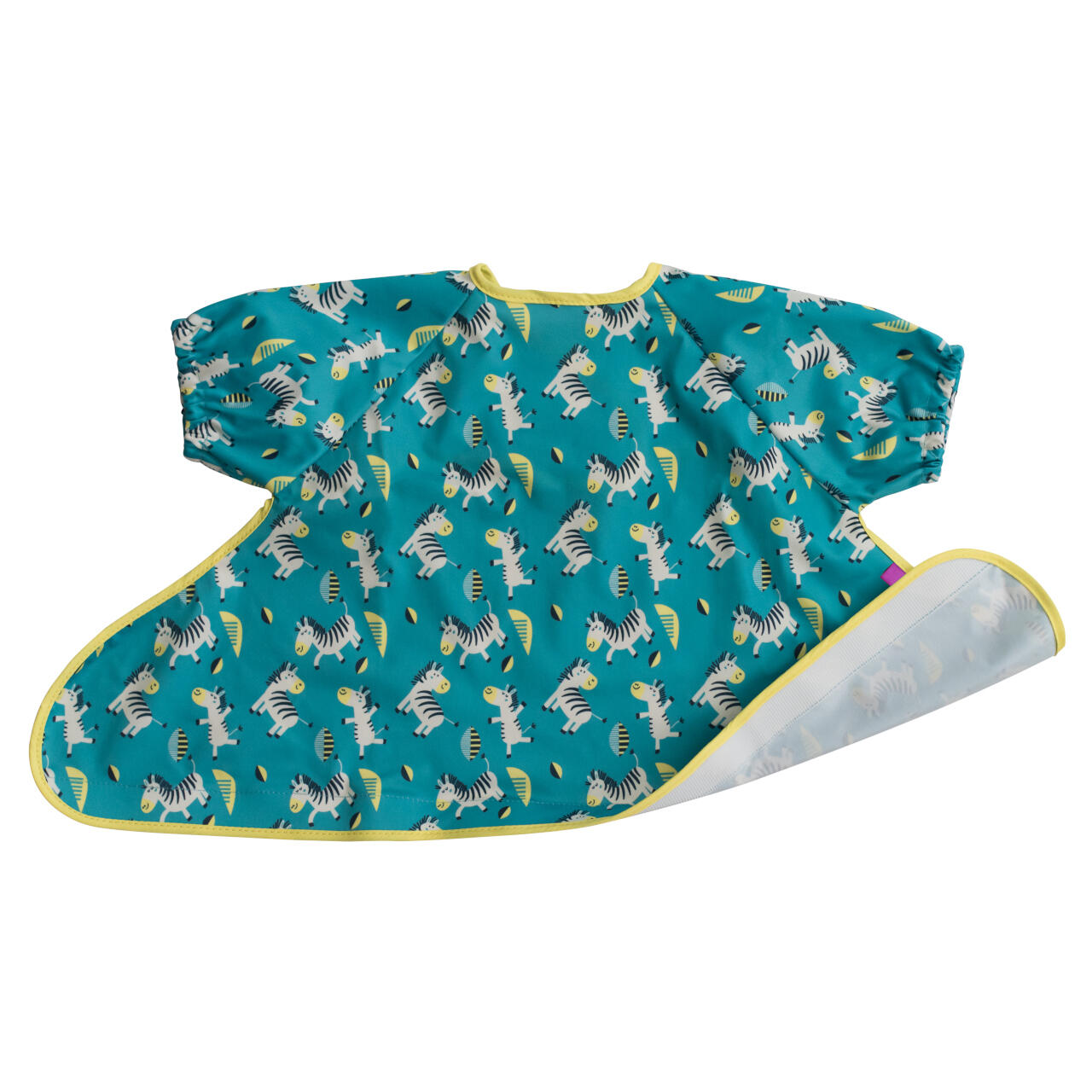 Mama si copilul - Baveta cu maneci scurte  - Zebre vesele