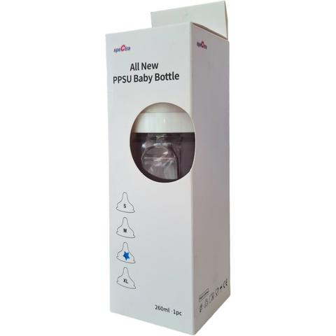SPECTRA Biberon anticolici premium cu tetina L, bleu (260 ml)