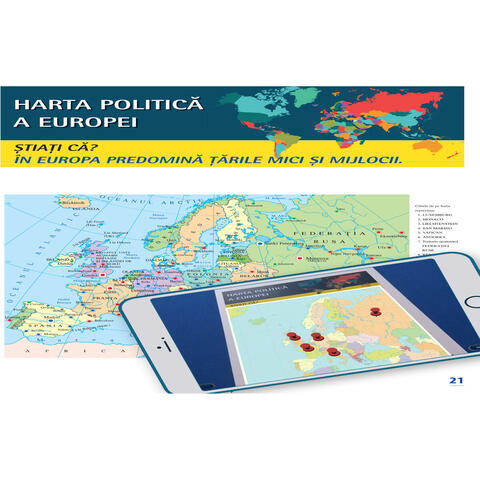 Corint Atlas geografic scolar. Cunoasterea Terrei prin realitatea augmentata
