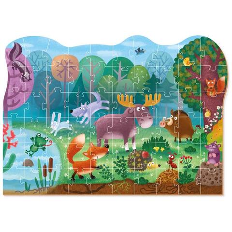 Dodo Puzzle - Minunatele animalute din padure (60 piese)