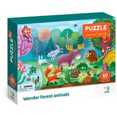 Puzzle - Minunatele animalute din padure (60 piese)