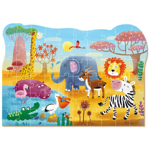 Dodo Puzzle - Minunatele animalute din Africa ( 60 piese)