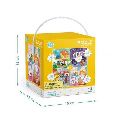 Dodo Puzzle 4 in 1 - Meserii (12, 16, 20, 24 piese)