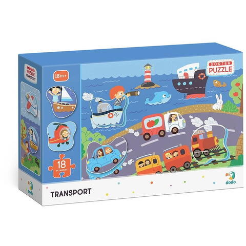 Dodo Puzzle - Descoperim vehiculele (18 piese)