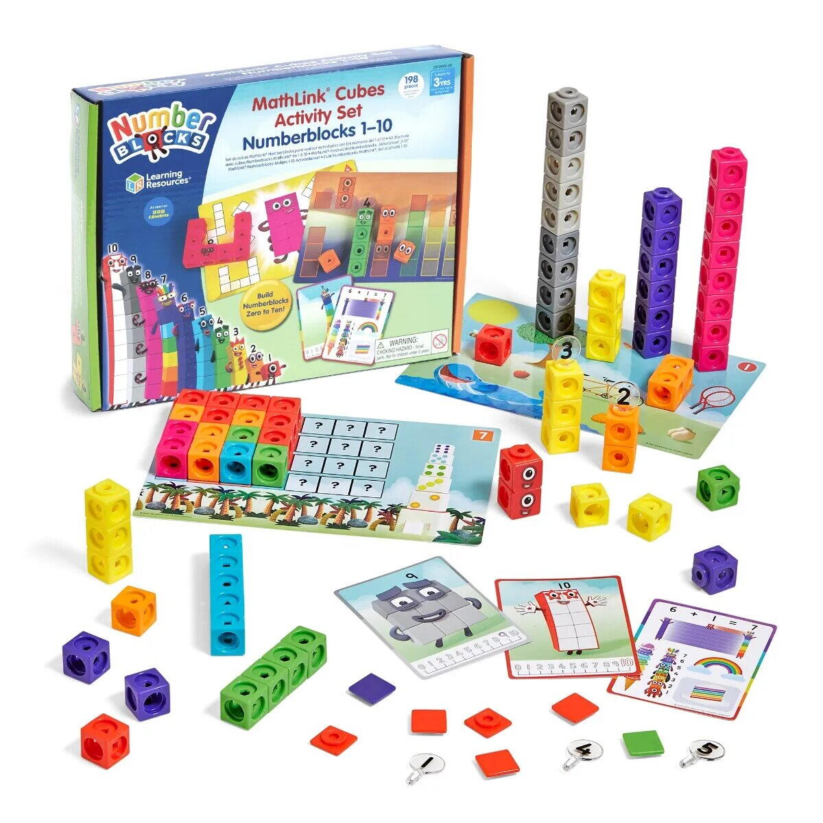 Jucarii Educative - MathLink®Cubes Numberblocks in engleza Set de activitati de la 1 - 10