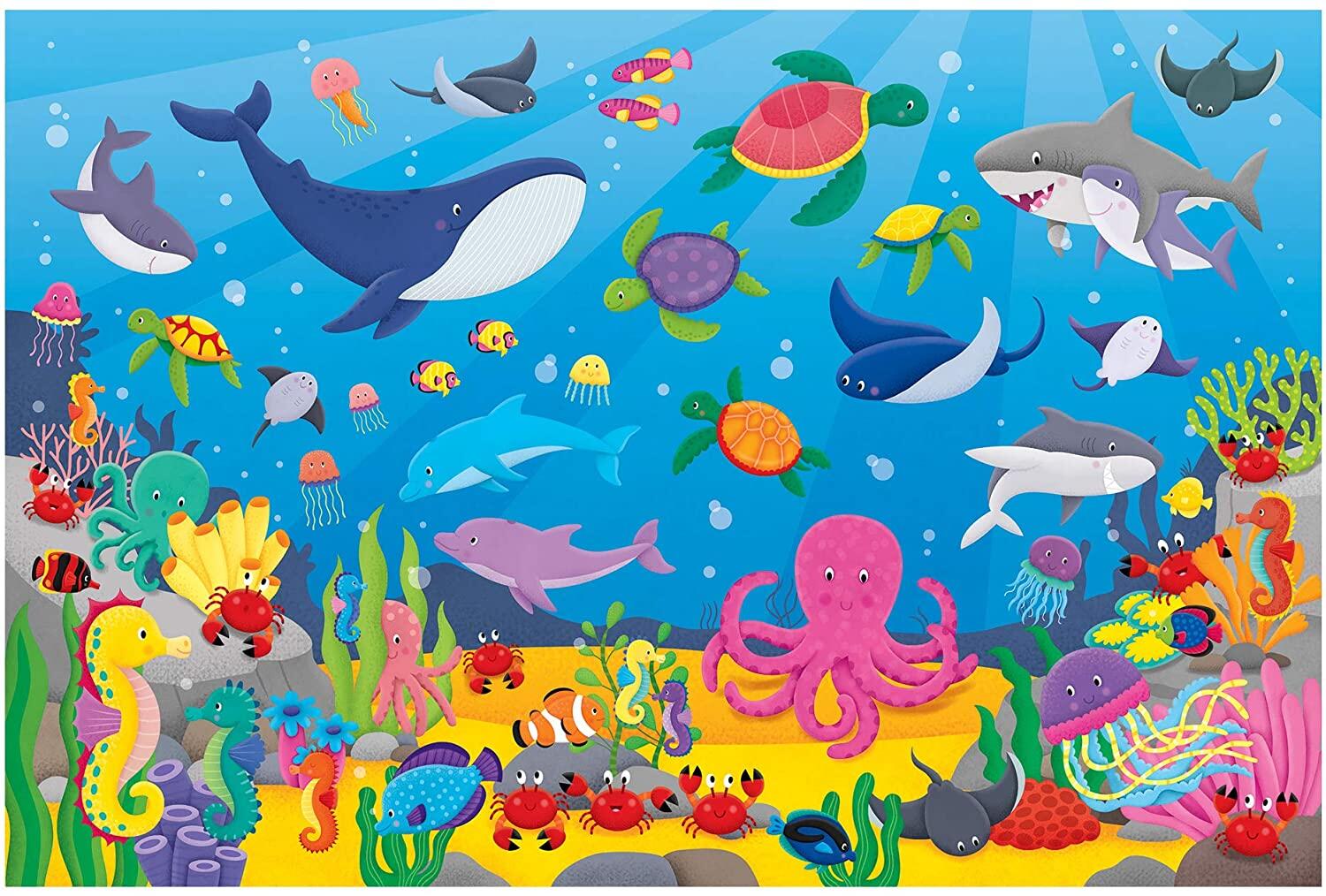 Puzzle Podea: Numaram animalute marine (30 piese) [1]