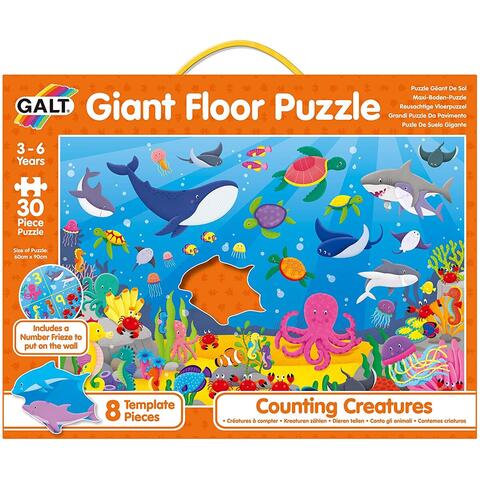 Galt Puzzle Podea: Numaram animalute marine (30 piese)