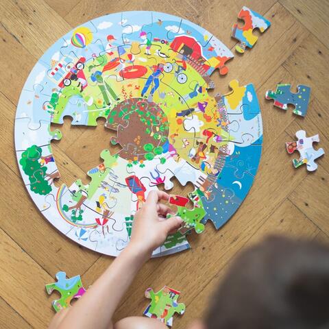 BIGJIGS Toys Puzzle de podea 360° - Anotimpurile