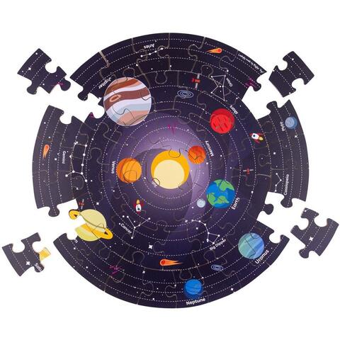 BIGJIGS Toys Puzzle de podea 360° - Sistemul solar