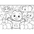 LISCIANI Puzzle de colorat maxi - Cocomelon si prietenii (24 piese)