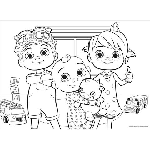 LISCIANI Puzzle de colorat maxi - Cocomelon si ursuletul (60 piese)