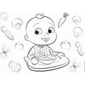 LISCIANI Puzzle de colorat maxi - Cocomelon la masa (60 piese)