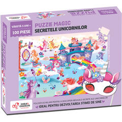 Chalk and Chuckles Puzzle magic - Secretele unicornilor (100 piese)