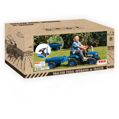 DOLU Primul meu tractor cu remorca (albastru)