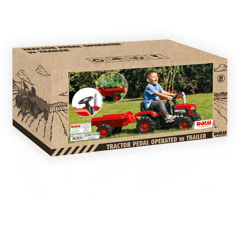 DOLU Primul meu tractor cu remorca (rosu)