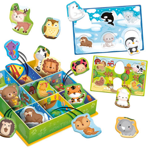 LISCIANI Cutiuta Montessori - Animalutele in mediul lor