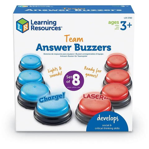 Learning Resources Sonerii cu sunete si lumini pentru raspuns - set pentru echipe