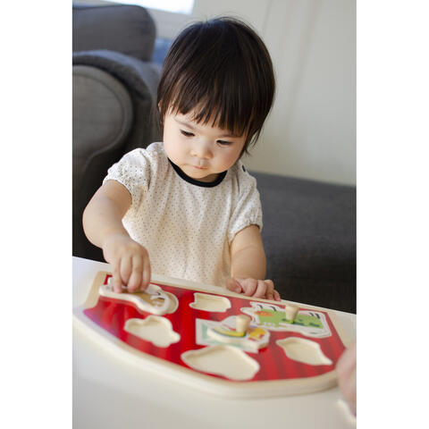 Barbo Toys Puzzle din lemn - Casuta animalutelor