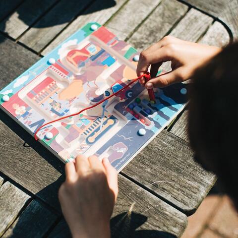 BIGJIGS Toys Puzzle labirint - Pe santier