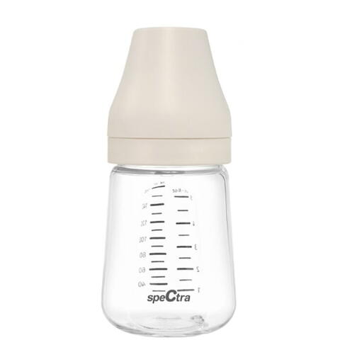 SPECTRA Biberon PA anticolici premium cu tetina S, crem (160 ml)