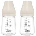SPECTRA Set 2 biberoane PA anticolici premium cu tetina S, crem (160 ml)