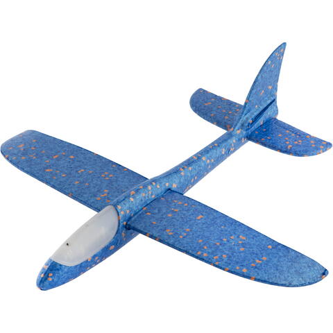Grafix Avion planor din spuma cu luminite - Albastru