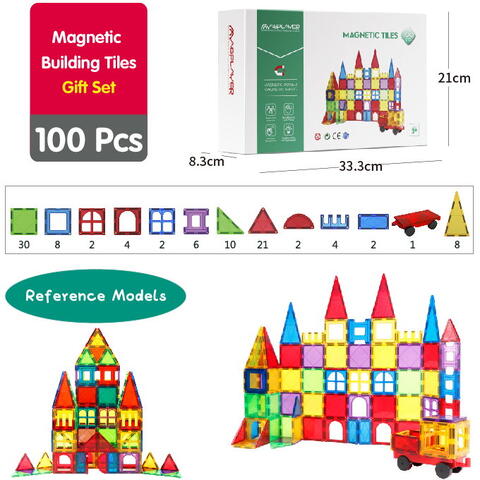 MAGPLAYER Set de constructie magnetic 3D - 100 piese