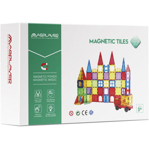 MAGPLAYER Set de constructie magnetic 3D - 100 piese