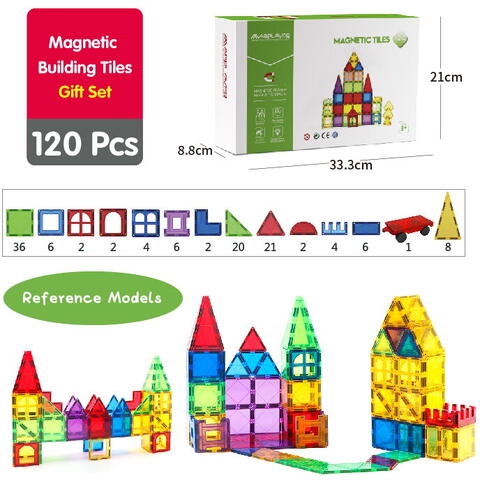 MAGPLAYER Set de constructie magnetic 3D - 120 piese