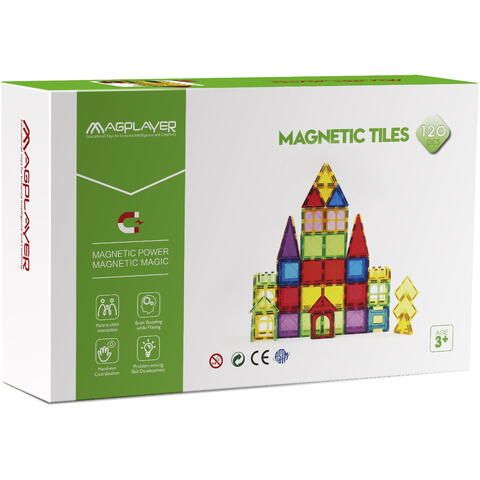 MAGPLAYER Set de constructie magnetic 3D - 120 piese
