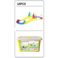 MAGPLAYER Set de constructie magnetic 3D - Circuit masinute (45 piese)