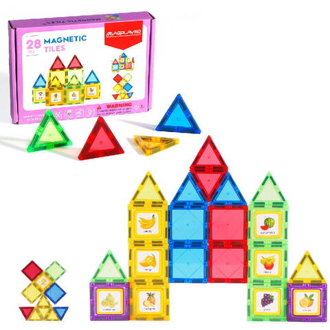 MAGPLAYER Set de constructie magnetic 3D - 28 piese