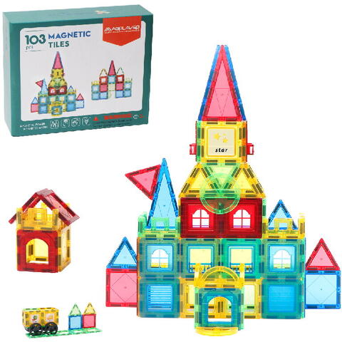 MAGPLAYER Set de constructie magnetic 3D - 103 piese