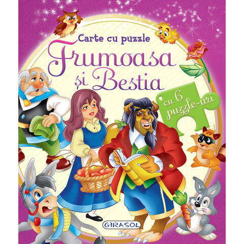 GIRASOL Carte cu puzzle - Frumoasa si Bestia