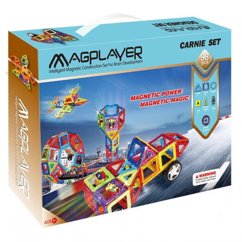 MAGPLAYER Joc de constructie magnetic - 98 piese
