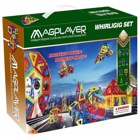 MAGPLAYER Joc de constructie magnetic - 166 piese
