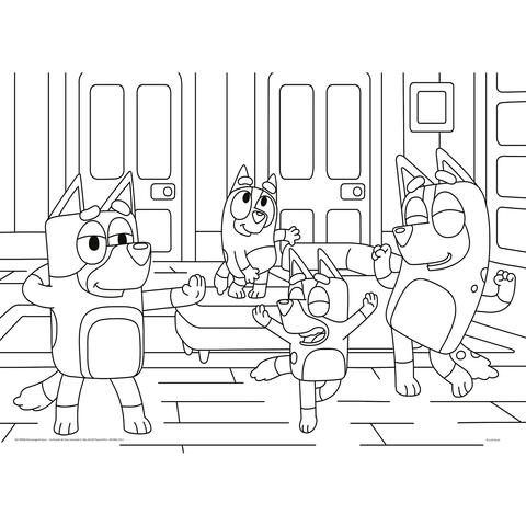 LISCIANI Puzzle de colorat - Bluey (24 de piese)