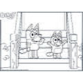 LISCIANI Puzzle de colorat - Bluey & Mr Monkey Jocks (24 piese)
