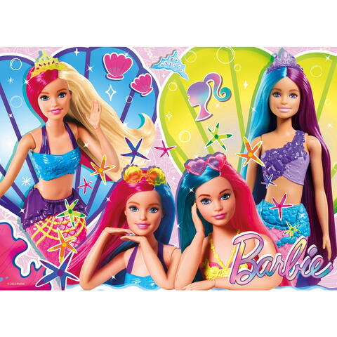 LISCIANI Puzzle de colorat maxi - Barbie (4 x 48 de piese)