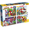 LISCIANI Puzzle de colorat maxi - Paienjenelul Marvel si prietenii lui uimitori (4 x 48 de piese)